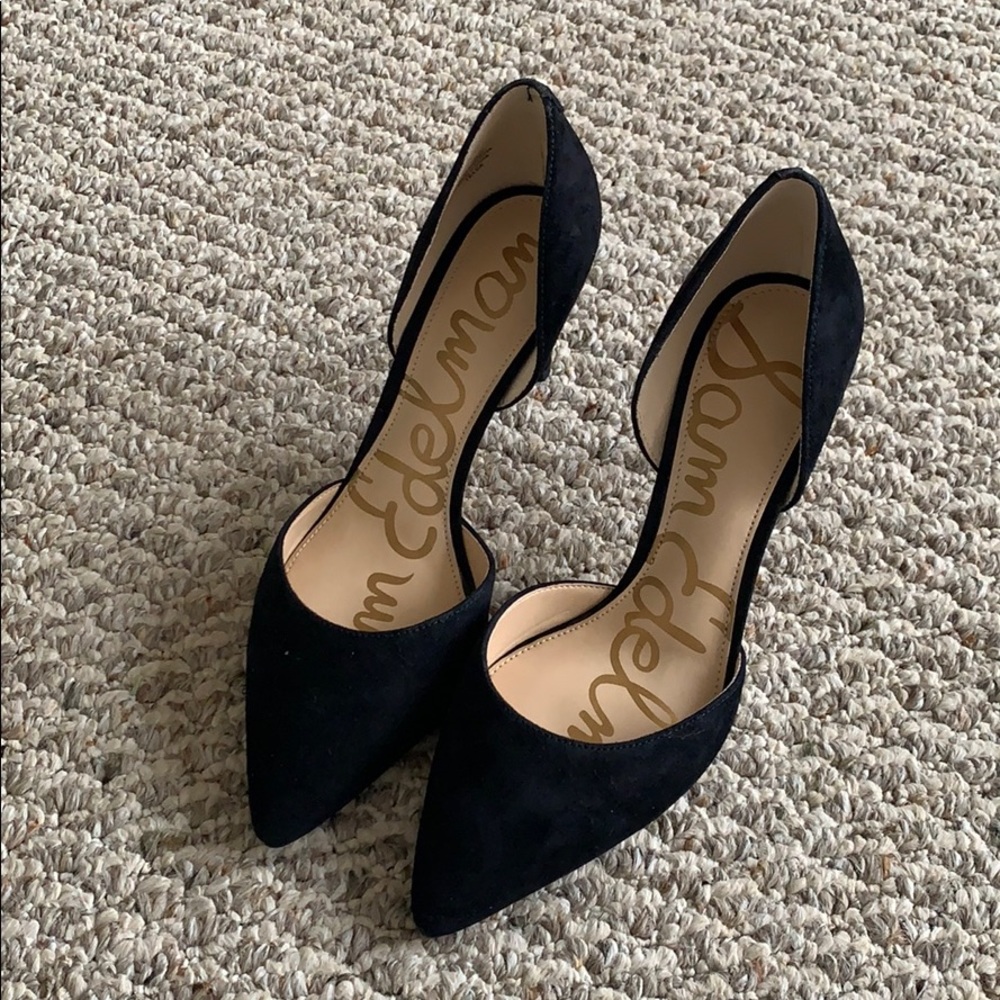 Sam Edelman - Telsa Black Suede Heels (6)